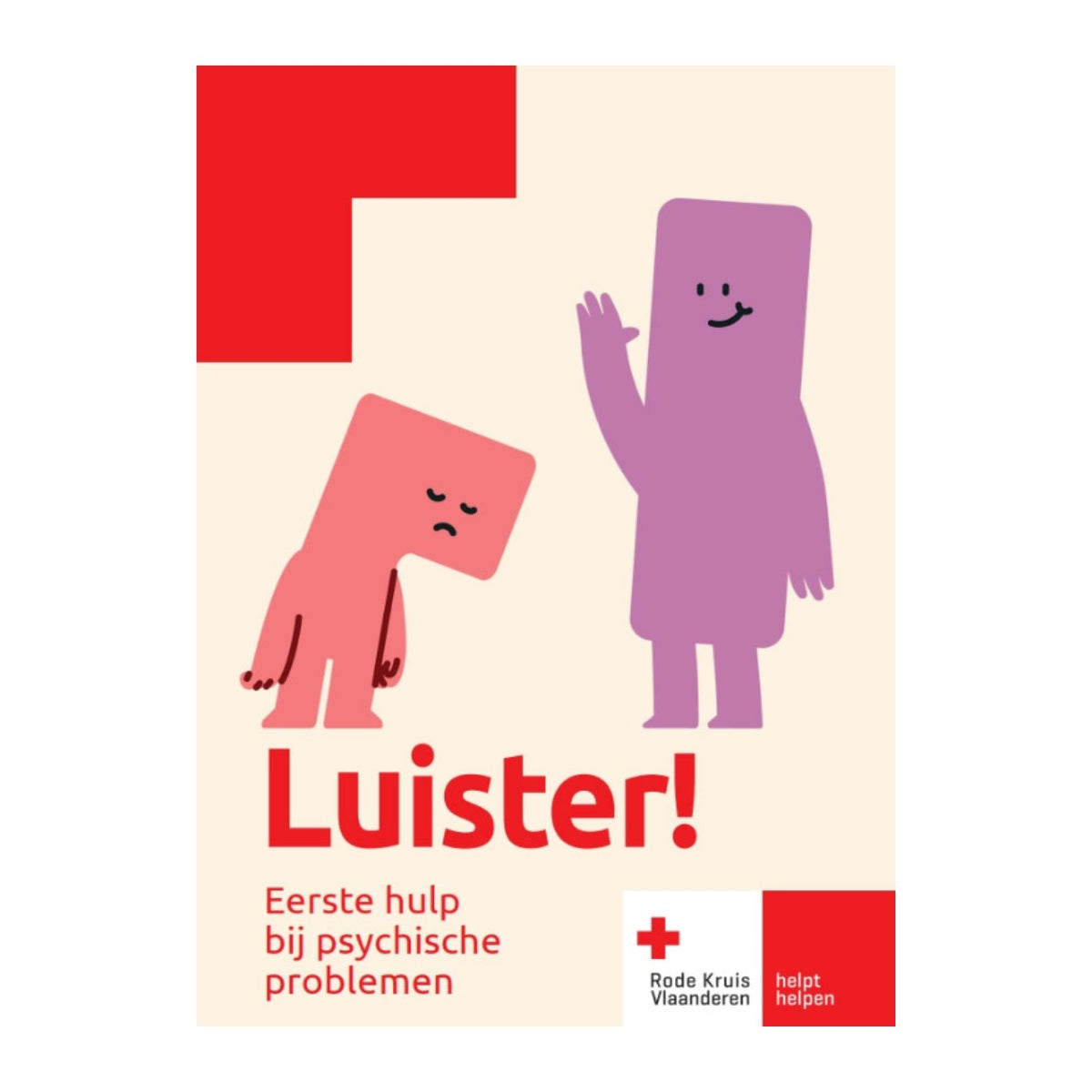 Cover van het handboek Luister! Eerste hulp bij psychische problemen
